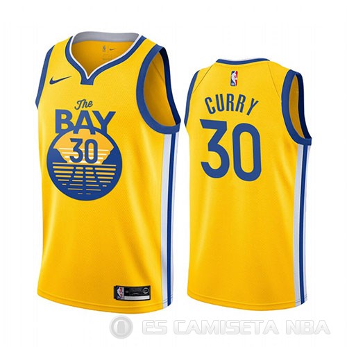 Camiseta Stephen Curry #30 Golden State Warriors Ciudad 2019-20 Amarillo - Haga un click en la imagen para cerrar